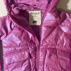 BearPaw Winter Pink Puffer Quilted Jacket girls size 8